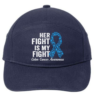 Colon Cancer Gift Her Fight Is My Fight Colorectal Awareness Gift 7-Panel Snapback Hat