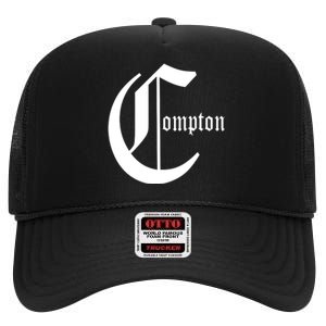 Compton California Gangsta Rap High Crown Mesh Back Trucker Hat