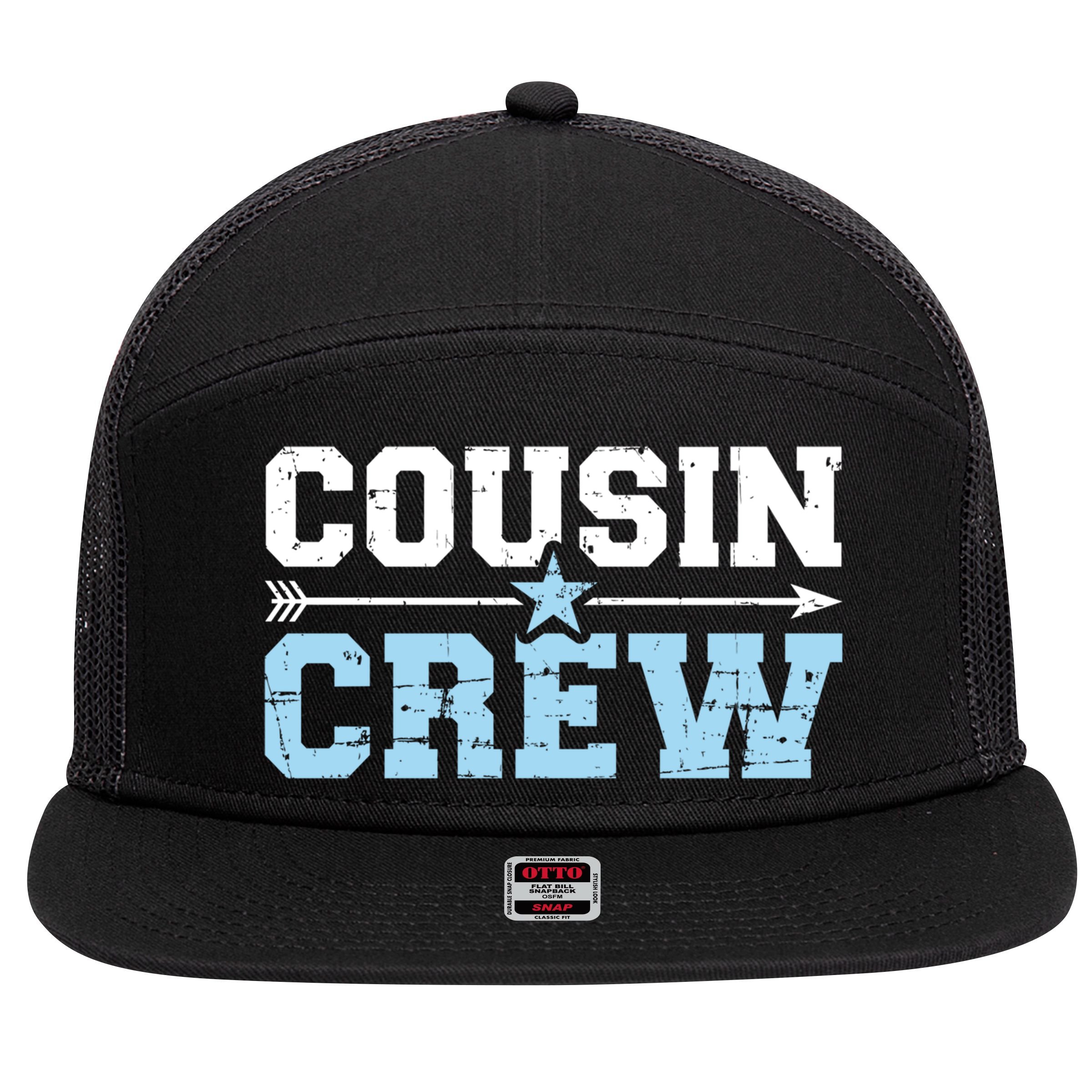 Cousin Crew Gift 7 Panel Mesh Trucker Snapback Hat