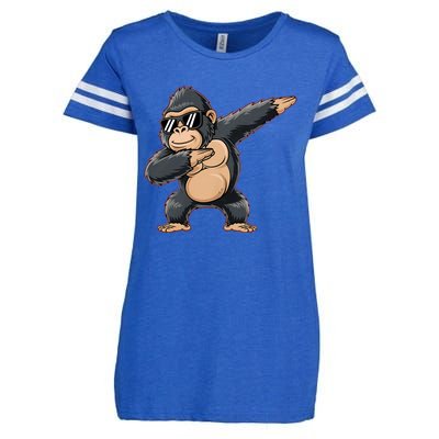 Cool Cartoon Gorilla Dabbing Funny Enza Ladies Jersey Football T-Shirt