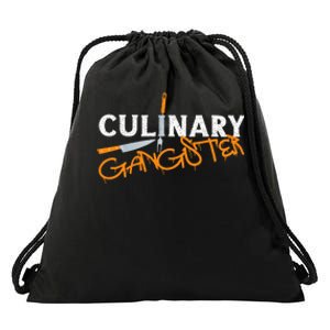 Cooking Cook Gangster Kitchen Chef Culinary Gangster Drawstring Bag