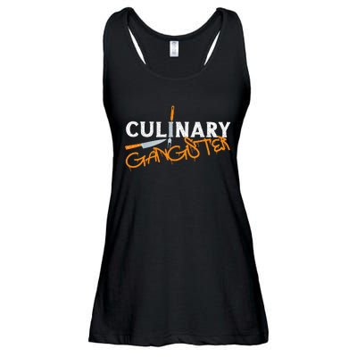 Cooking Cook Gangster Kitchen Chef Culinary Gangster Ladies Essential Flowy Tank