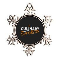 Cooking Cook Gangster Kitchen Chef Culinary Gangster Metallic Star Ornament