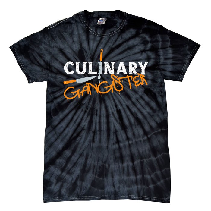 Cooking Cook Gangster Kitchen Chef Culinary Gangster Tie-Dye T-Shirt