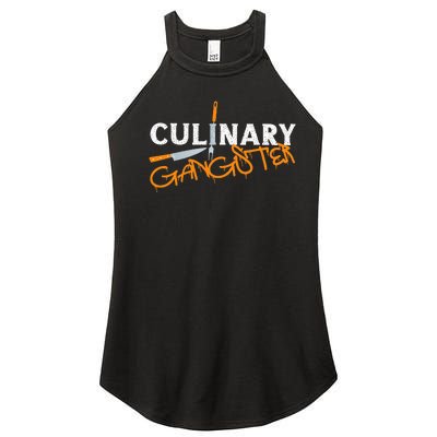 Cooking Cook Gangster Kitchen Chef Culinary Gangster Women’s Perfect Tri Rocker Tank