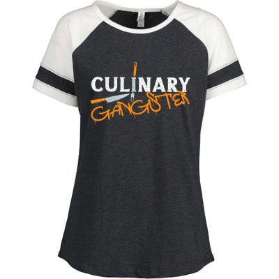 Cooking Cook Gangster Kitchen Chef Culinary Gangster Enza Ladies Jersey Colorblock Tee