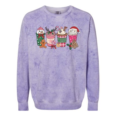 Coffee Christmas Gingerbread Pink Wo Latte Cozy Winter Colorblast Crewneck Sweatshirt