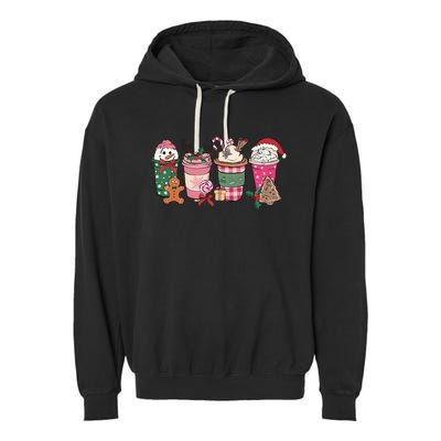 Coffee Christmas Gingerbread Pink Wo Latte Cozy Winter Garment-Dyed Fleece Hoodie