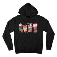 Coffee Christmas Gingerbread Pink Wo Latte Cozy Winter Hoodie