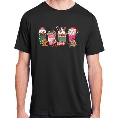 Coffee Christmas Gingerbread Pink Wo Latte Cozy Winter Adult ChromaSoft Performance T-Shirt