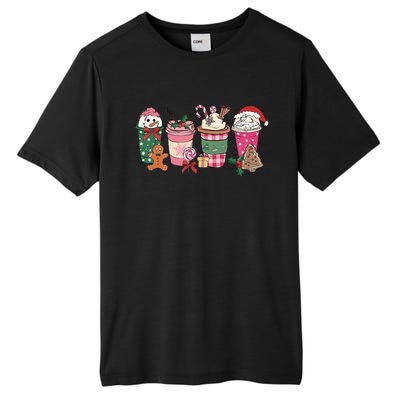 Coffee Christmas Gingerbread Pink Wo Latte Cozy Winter Tall Fusion ChromaSoft Performance T-Shirt