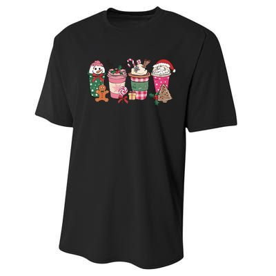 Coffee Christmas Gingerbread Pink Wo Latte Cozy Winter Performance Sprint T-Shirt