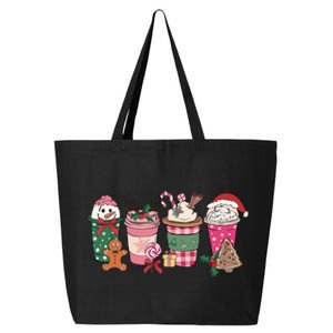 Coffee Christmas Gingerbread Pink Wo Latte Cozy Winter 25L Jumbo Tote