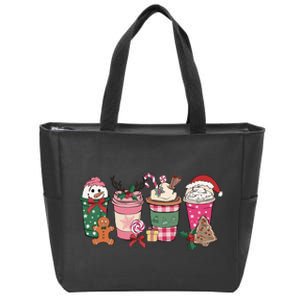 Coffee Christmas Gingerbread Pink Wo Latte Cozy Winter Zip Tote Bag