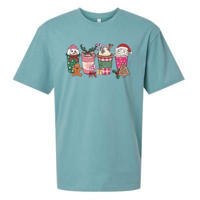 Coffee Christmas Gingerbread Pink Wo Latte Cozy Winter Sueded Cloud Jersey T-Shirt