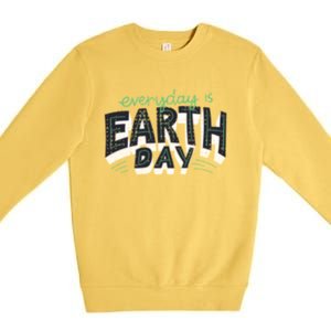 Climate Change Global Warming Everyday Is Earth Day Gift Premium Crewneck Sweatshirt