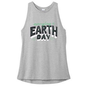 Climate Change Global Warming Everyday Is Earth Day Cool Gift Ladies PosiCharge Tri-Blend Wicking Tank