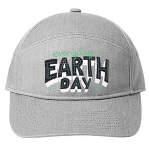 Climate Change Global Warming Everyday Is Earth Day Cool Gift 7-Panel Snapback Hat