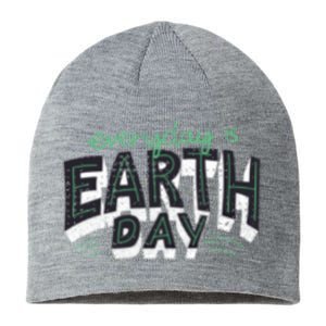 Climate Change Global Warming Everyday Is Earth Day Cool Gift Sustainable Beanie