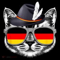 Cute Cat German Flag Oktoberfest Pride Germany Festival Baby Bodysuit