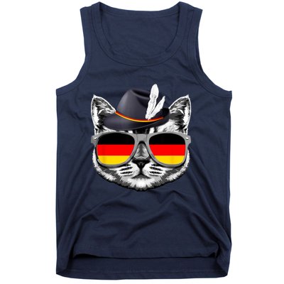 Cute Cat German Flag Oktoberfest Pride Germany Festival Tank Top