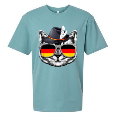 Cute Cat German Flag Oktoberfest Pride Germany Festival Sueded Cloud Jersey T-Shirt