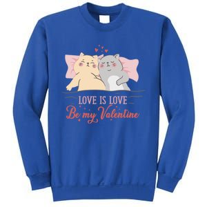 Cat Couple Gift Love Is Love Gift Valentine's Day Meaningful Gift Sweatshirt