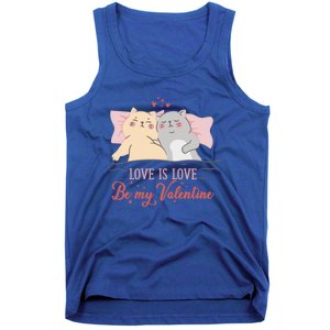 Cat Couple Gift Love Is Love Gift Valentine's Day Meaningful Gift Tank Top