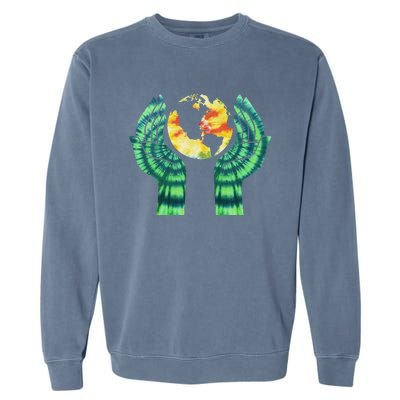 Climate Change Global Warming Oceans Earth Day Garment-Dyed Sweatshirt