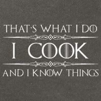 Chef & Cook Gifts I Cook & I Know Things Funny Cooking Cotton Canvas Backpack