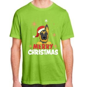 Cute Christmas Ger Shepherd Santa Dog Lovers Merry Xmas Gift Adult ChromaSoft Performance T-Shirt