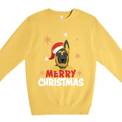 Cute Christmas Ger Shepherd Santa Dog Lovers Merry Xmas Gift Premium Crewneck Sweatshirt