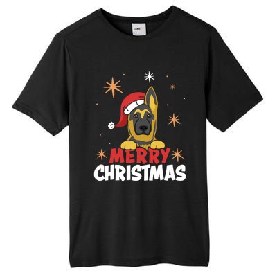 Cute Christmas Ger Shepherd Santa Dog Lovers Merry Xmas Gift Tall Fusion ChromaSoft Performance T-Shirt