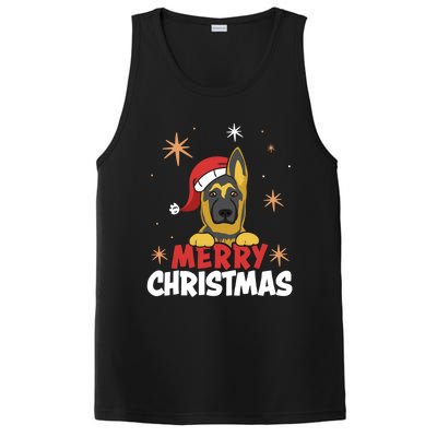 Cute Christmas Ger Shepherd Santa Dog Lovers Merry Xmas Gift PosiCharge Competitor Tank