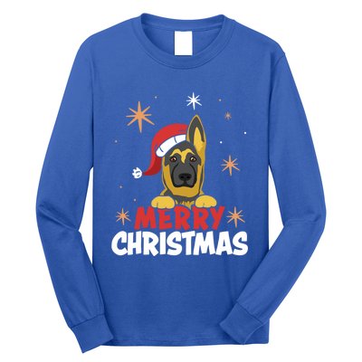 Cute Christmas Ger Shepherd Santa Dog Lovers Merry Xmas Gift Long Sleeve Shirt