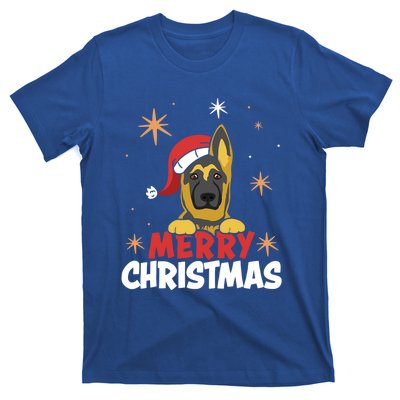 Cute Christmas Ger Shepherd Santa Dog Lovers Merry Xmas Gift T-Shirt