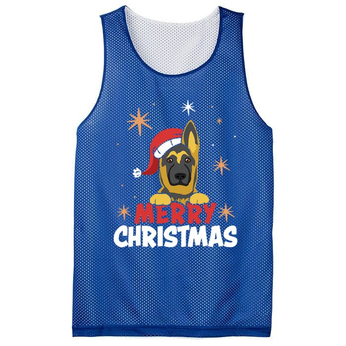 Cute Christmas Ger Shepherd Santa Dog Lovers Merry Xmas Gift Mesh Reversible Basketball Jersey Tank