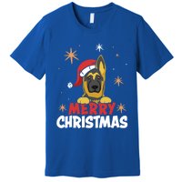 Cute Christmas Ger Shepherd Santa Dog Lovers Merry Xmas Gift Premium T-Shirt