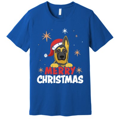 Cute Christmas Ger Shepherd Santa Dog Lovers Merry Xmas Gift Premium T-Shirt