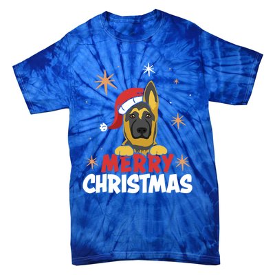 Cute Christmas Ger Shepherd Santa Dog Lovers Merry Xmas Gift Tie-Dye T-Shirt