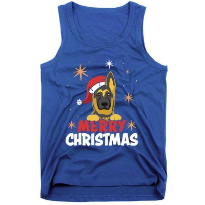 Cute Christmas Ger Shepherd Santa Dog Lovers Merry Xmas Gift Tank Top