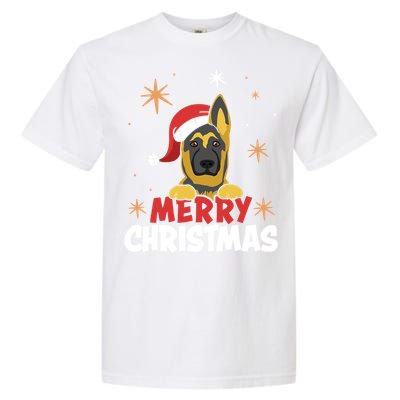 Cute Christmas Ger Shepherd Santa Dog Lovers Merry Xmas Gift Garment-Dyed Heavyweight T-Shirt