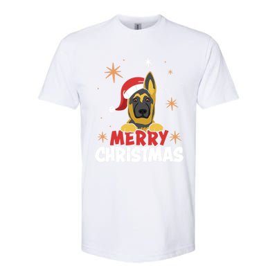 Cute Christmas Ger Shepherd Santa Dog Lovers Merry Xmas Gift Softstyle® CVC T-Shirt