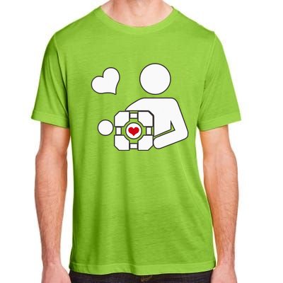 Companion Cube Gaming Portal Nerd Gamer Adult ChromaSoft Performance T-Shirt