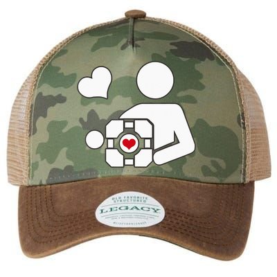 Companion Cube Gaming Portal Nerd Gamer Legacy Tie Dye Trucker Hat