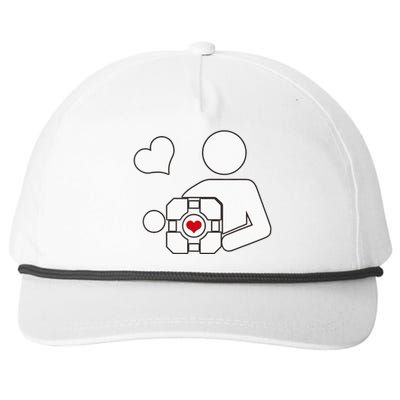 Companion Cube Gaming Portal Nerd Gamer Snapback Five-Panel Rope Hat