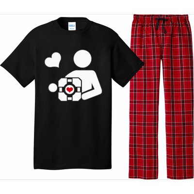 Companion Cube Gaming Portal Nerd Gamer Pajama Set