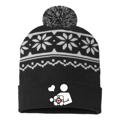 Companion Cube Gaming Portal Nerd Gamer USA-Made Snowflake Beanie