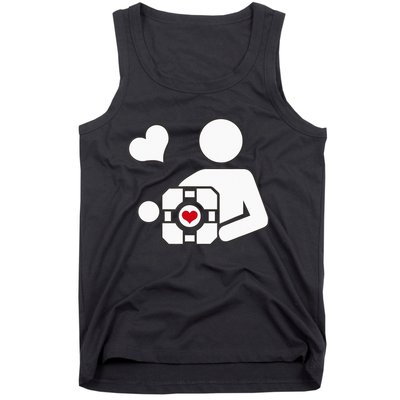 Companion Cube Gaming Portal Nerd Gamer Tank Top