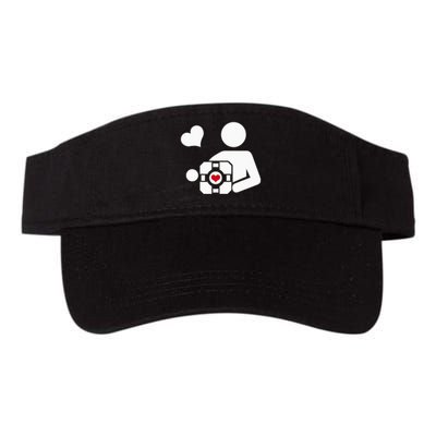 Companion Cube Gaming Portal Nerd Gamer Valucap Bio-Washed Visor